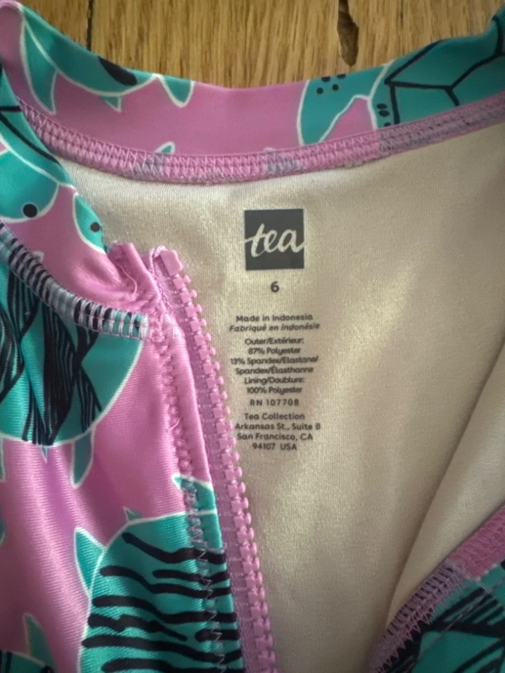 Tea collection- Turtle one piece bathing suit- size 6